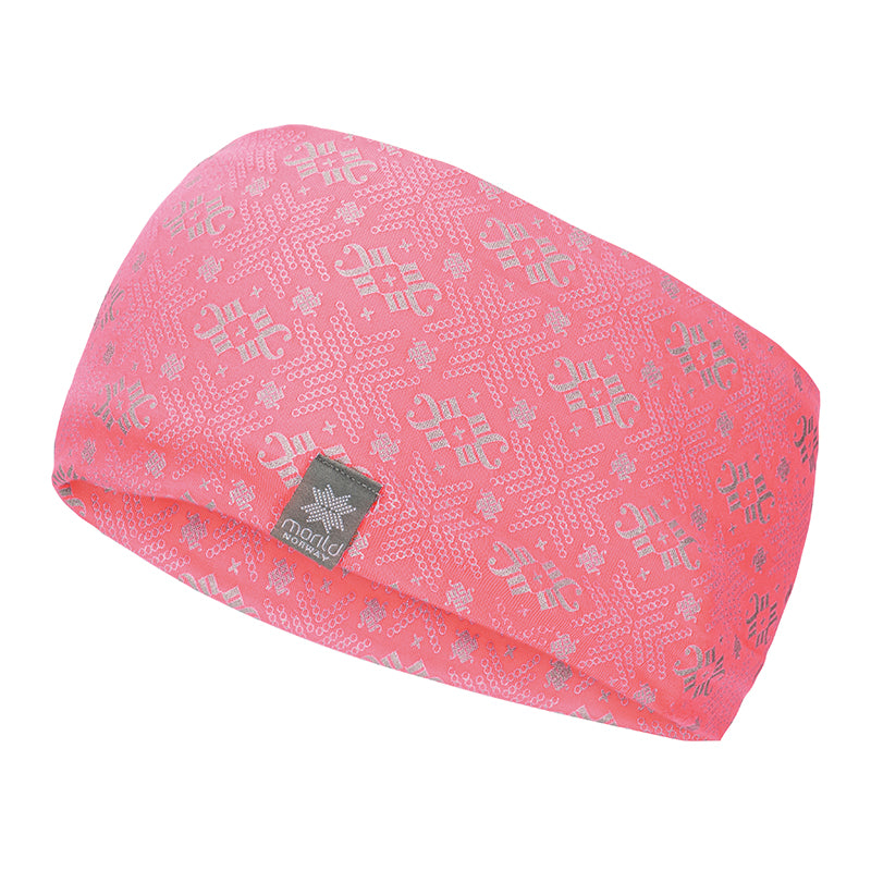 Morild Glitter headband with reflector light pink