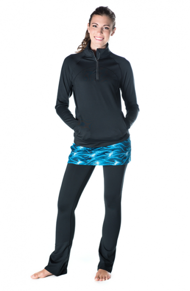 Go The Distance 1/2 Zip Top svart