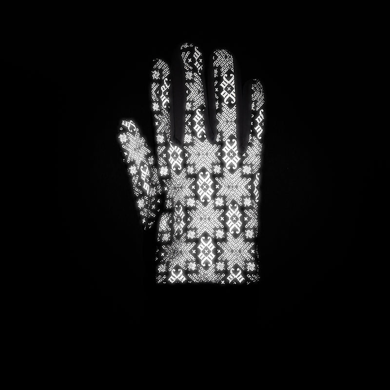 Morild Glitter gloves with reflector white