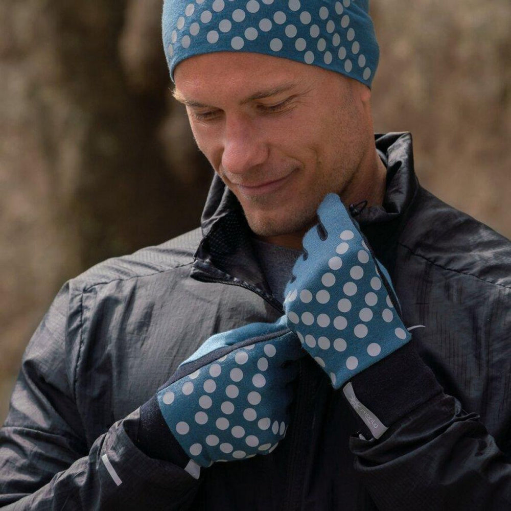 Morild Sølvfaks gloves with reflector midnight blue