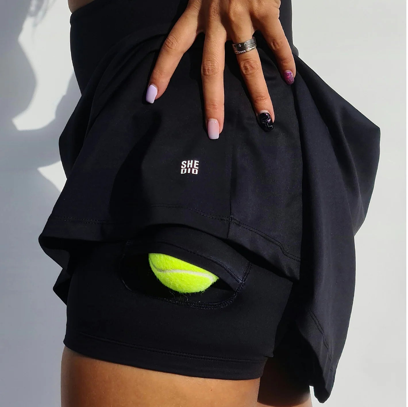 She Did Smart running skirt black