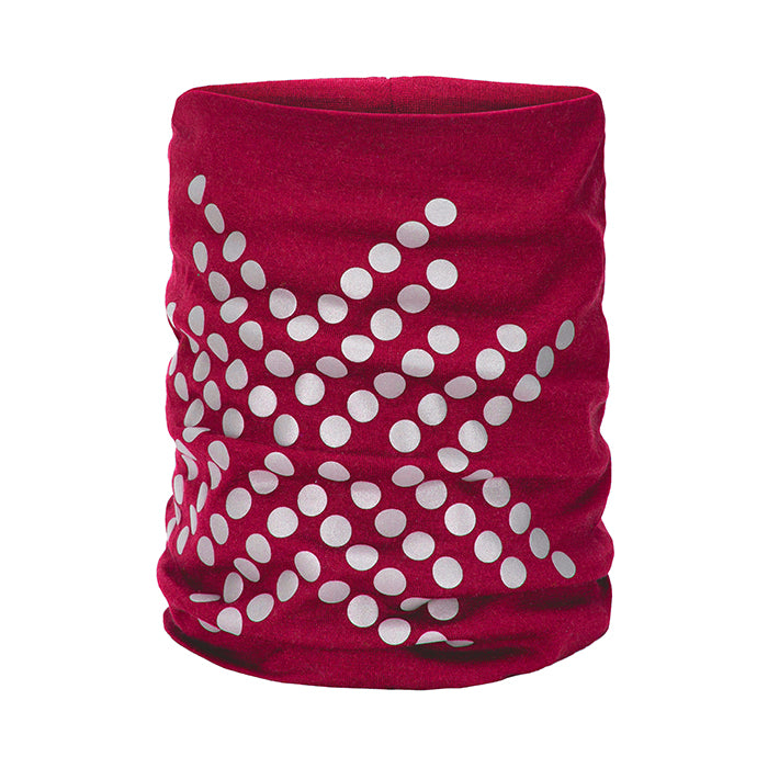 Morild Sølvfak neck in wool with reflective cherry pink