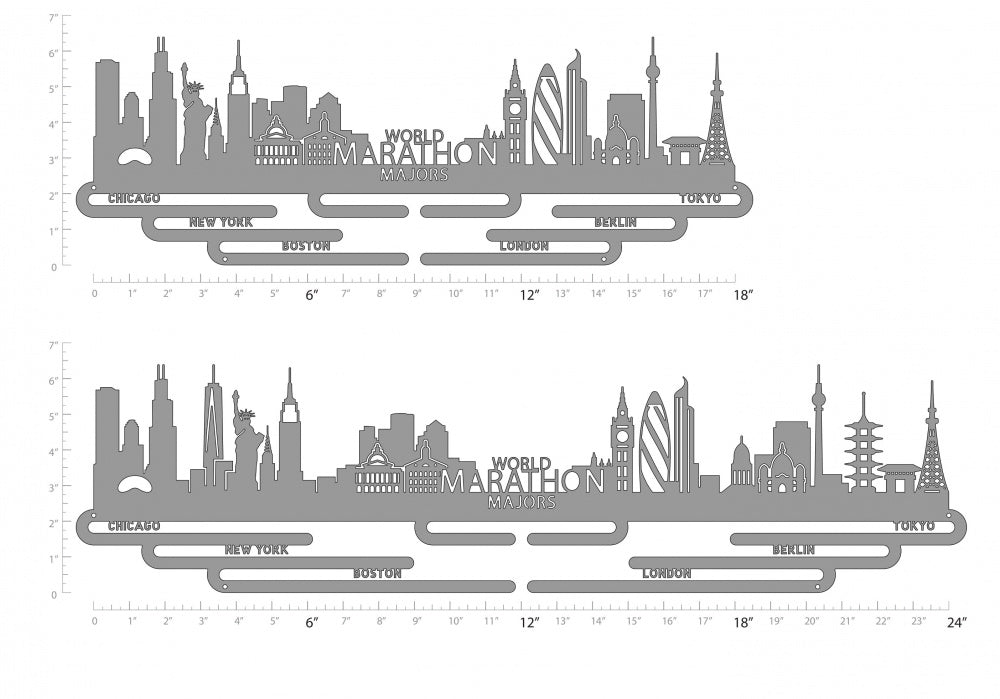 World Marathon Majors Cityscape Medal Hanger - Pre-order