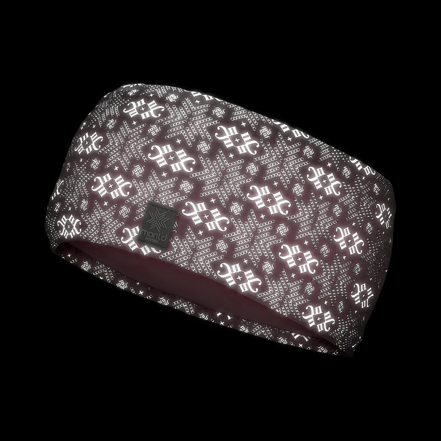 Morild Glitter headband with reflector light pink