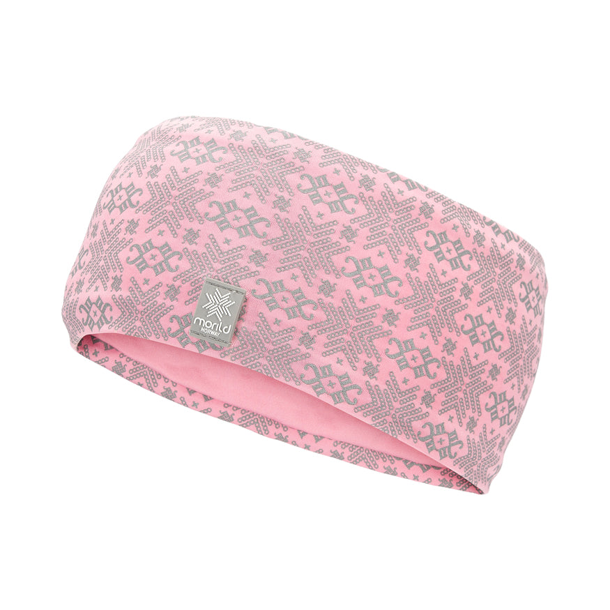 Morild Glitter headband with reflector light pink