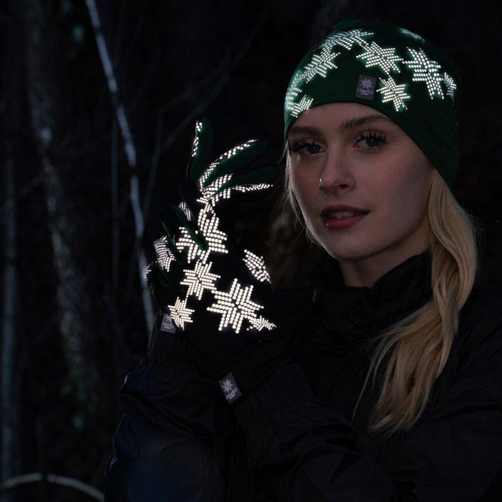 Morild Skimre gloves with reflector navy blue