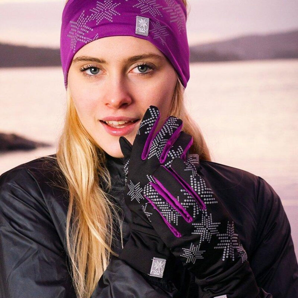 Morild Skimre gloves with reflector navy blue
