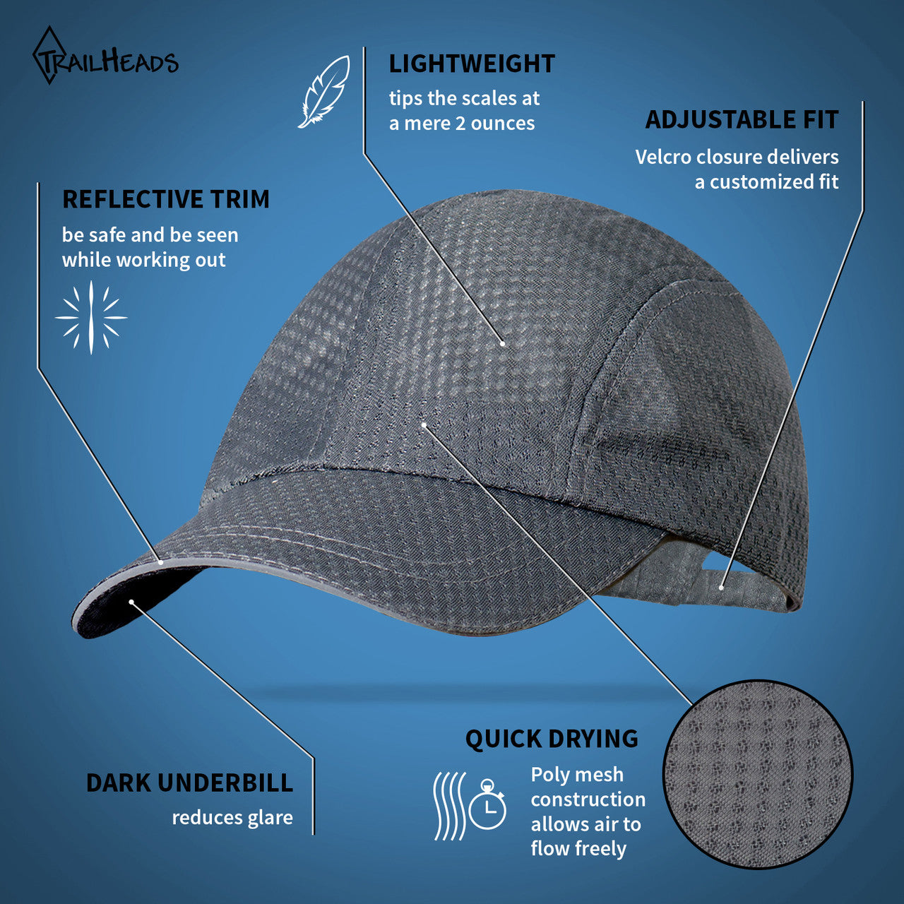 Race Day Cap men - charcoal grey