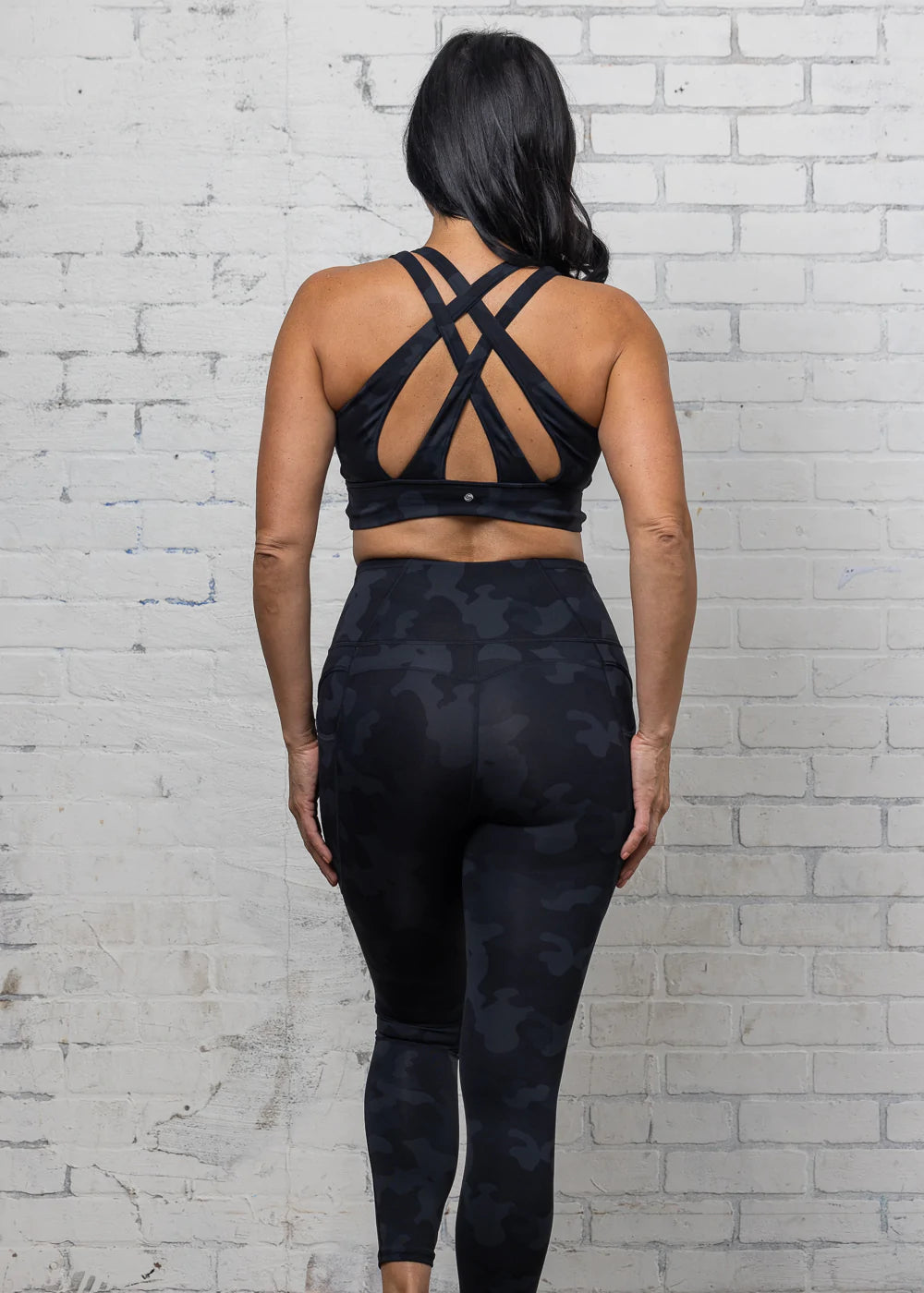 All-In High Rise Legging 7/8 Carbon Camo - shorter length