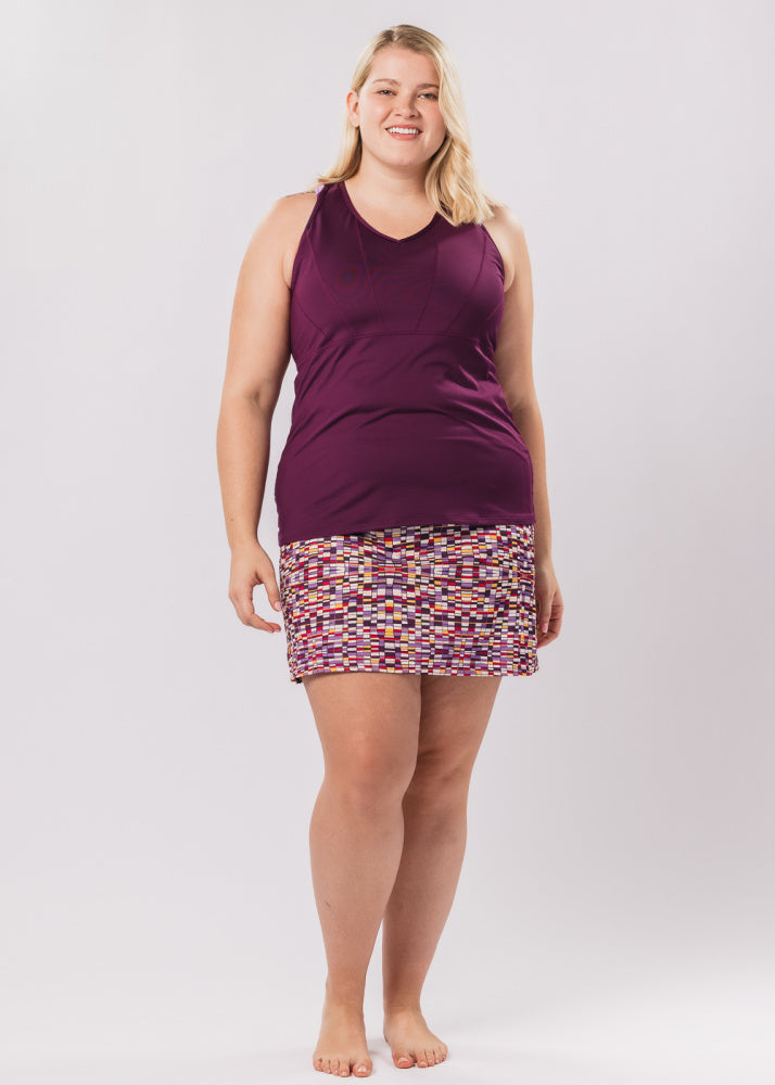 Happy Girl Skirt Geometric Print