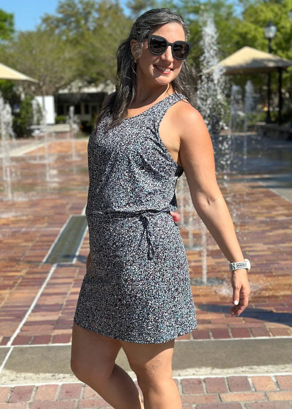 Cabana Dress Blue Mineral running dress