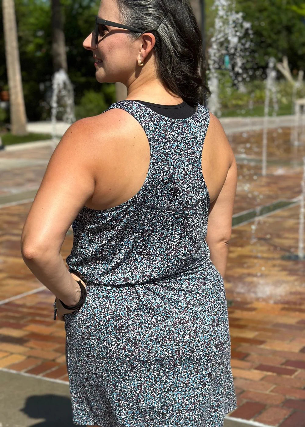 Cabana Dress Blue Mineral running dress
