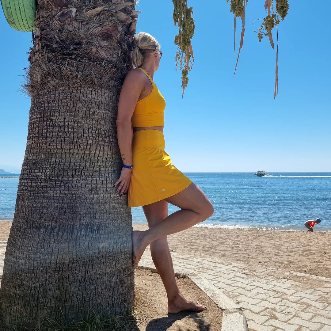 She Did Smart running skirt yellow