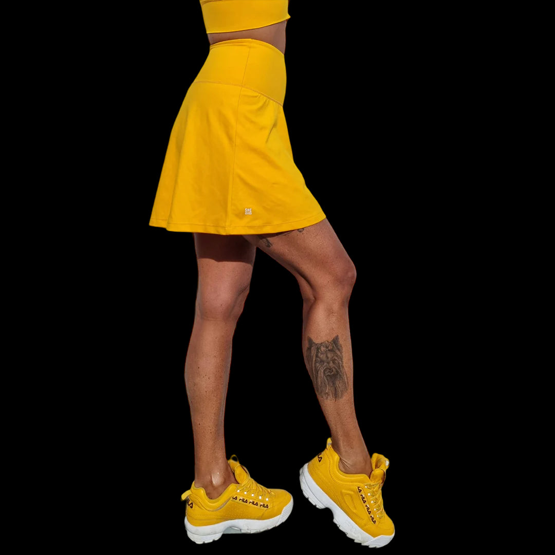 She Did Smart running skirt yellow