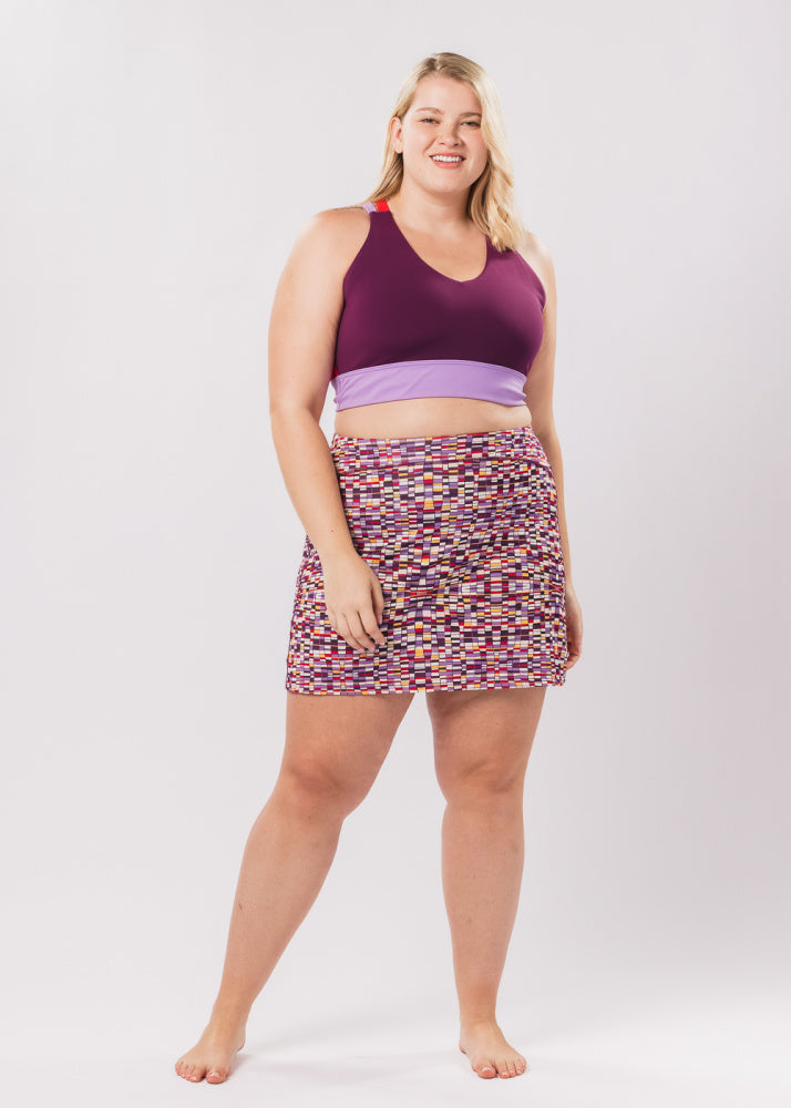 Happy Girl Skirt Geometric Print