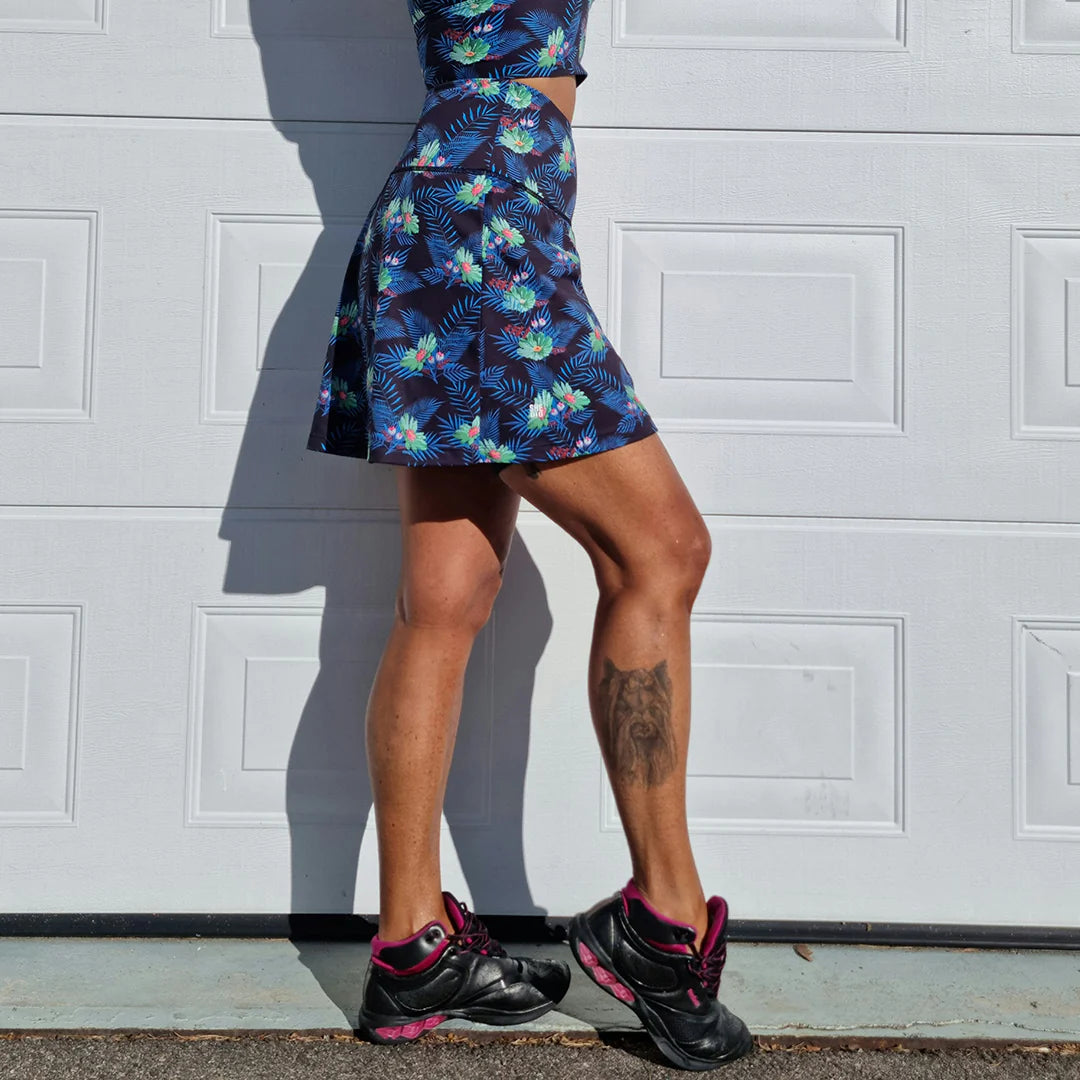 She Did Smart løpeskjørt Dark Floral