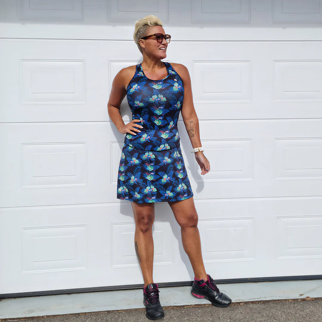 She Did Smart løpeskjørt Dark Floral