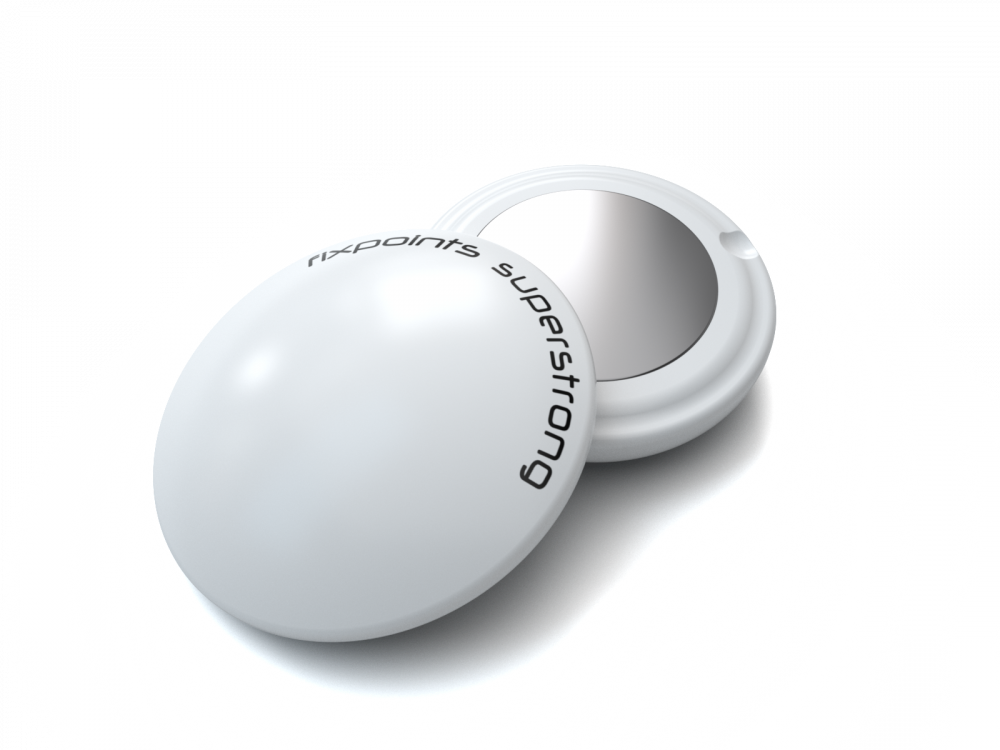 Fixpoints Biker hvit startnummermagneter - ekstra sterke