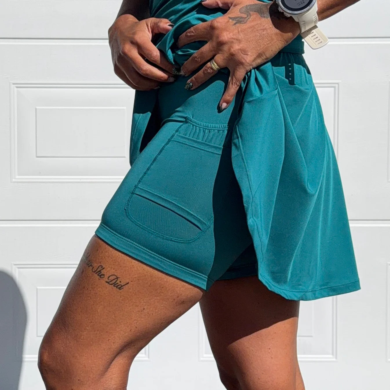 She Did running skirt Latte