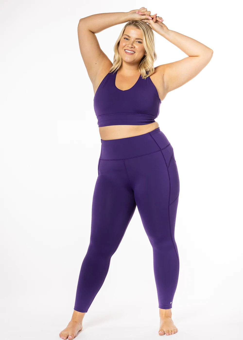 All-In High Rise Legging 7/8 Deep Purple - shorter length