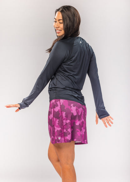 Happy Girl Skirt Cabernet Camo Print