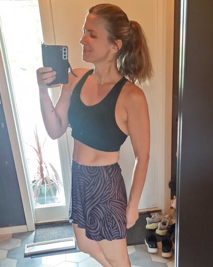Gym Girl Skirt - Whirly Girl Shades of Black