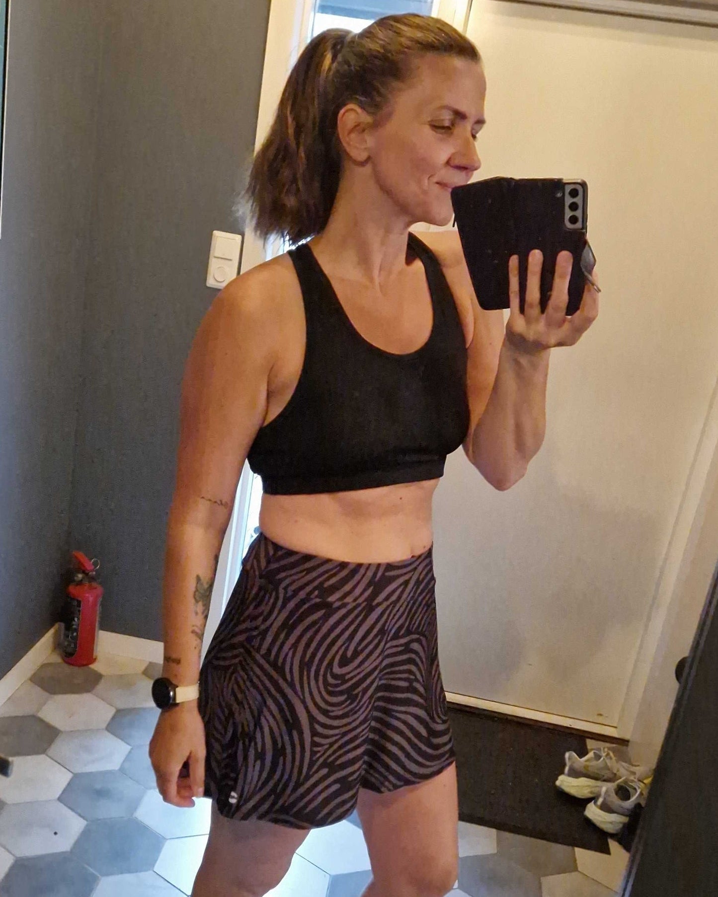 Gym Girl Skirt - Whirly Girl Shades of Black