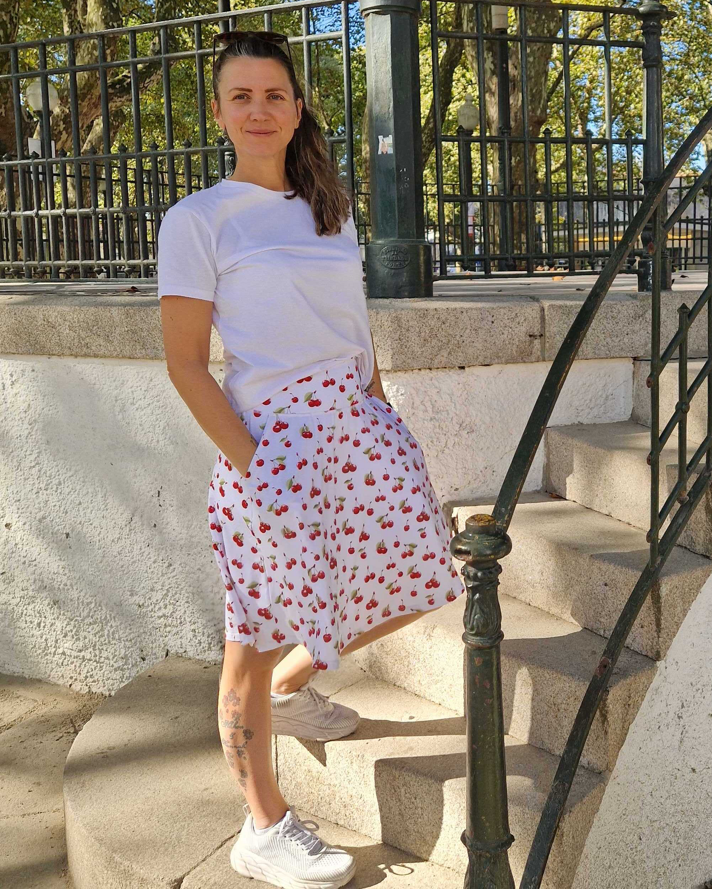 She Did golfskjørt - White Cherry