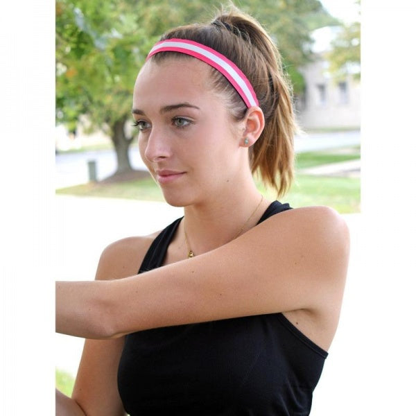 Sweaty Bands Reflective Runner hair band pink
