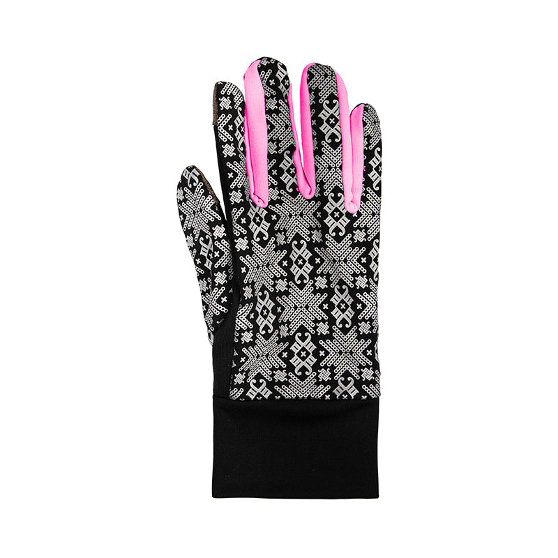 Morild Glitter gloves with reflector light pink