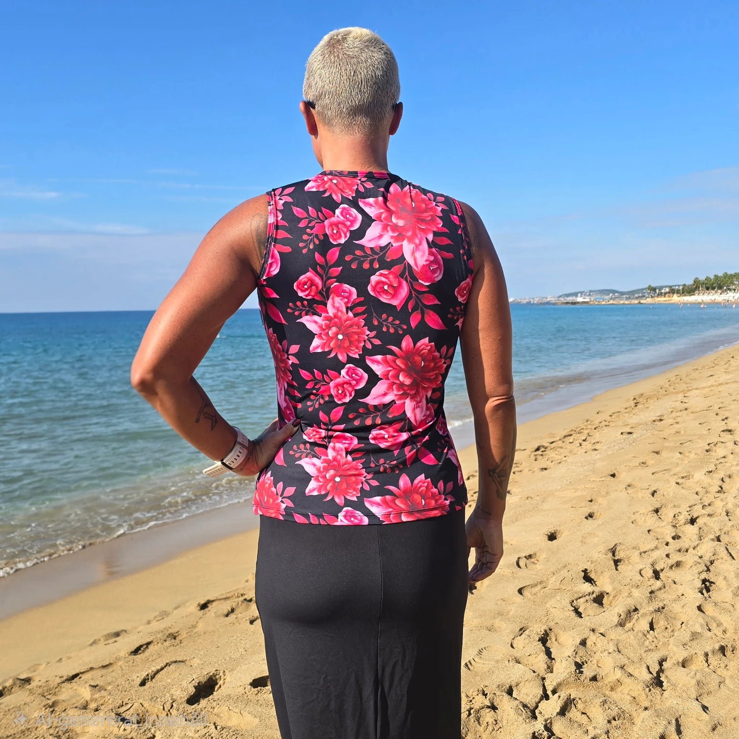 She Did tanktopp - Winery Floral - Forhåndsbestilling: Sendes august 2026