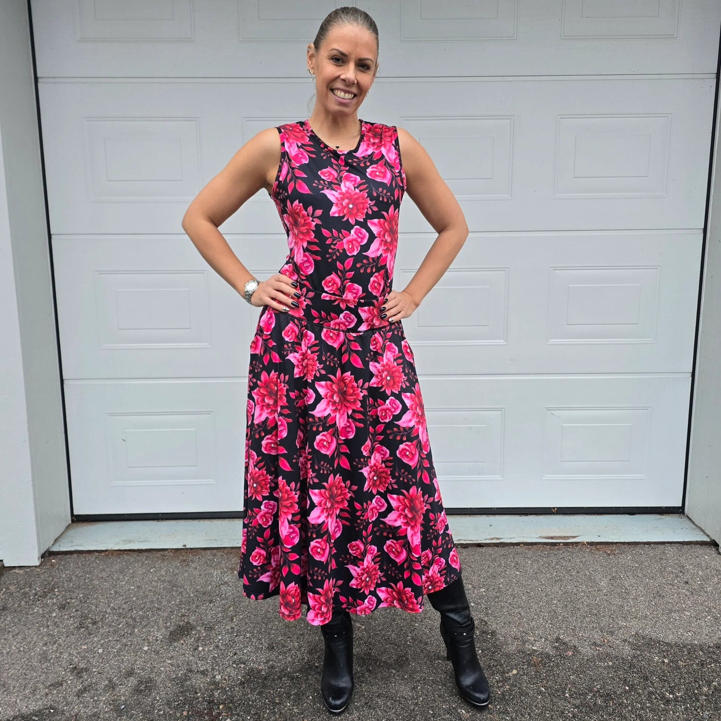 She Did tanktopp - Winery Floral - Forhåndsbestilling: Sendes august 2026