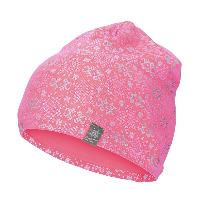 Morild Glitter hat with reflector light pink