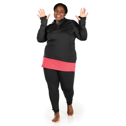 Go The Distance 1/2 Zip Top svart