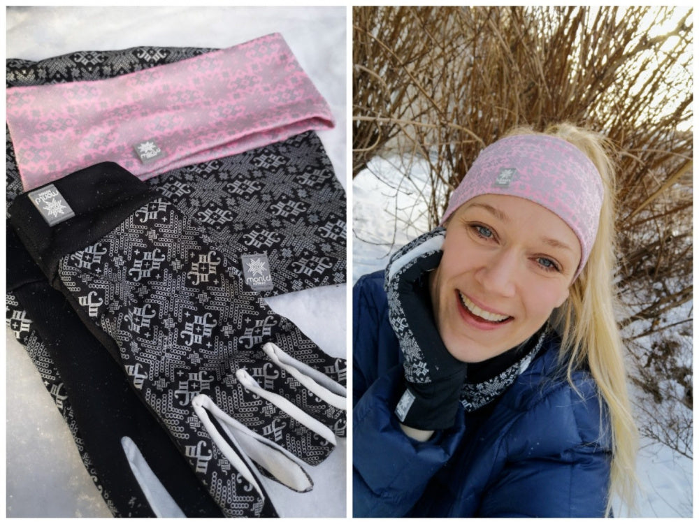 Morild Glitre hansker med refleks hvit