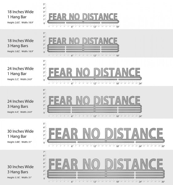 Fear No Distance medal hanger