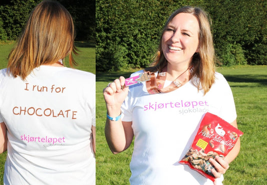 T-shirt I run for chocolate
