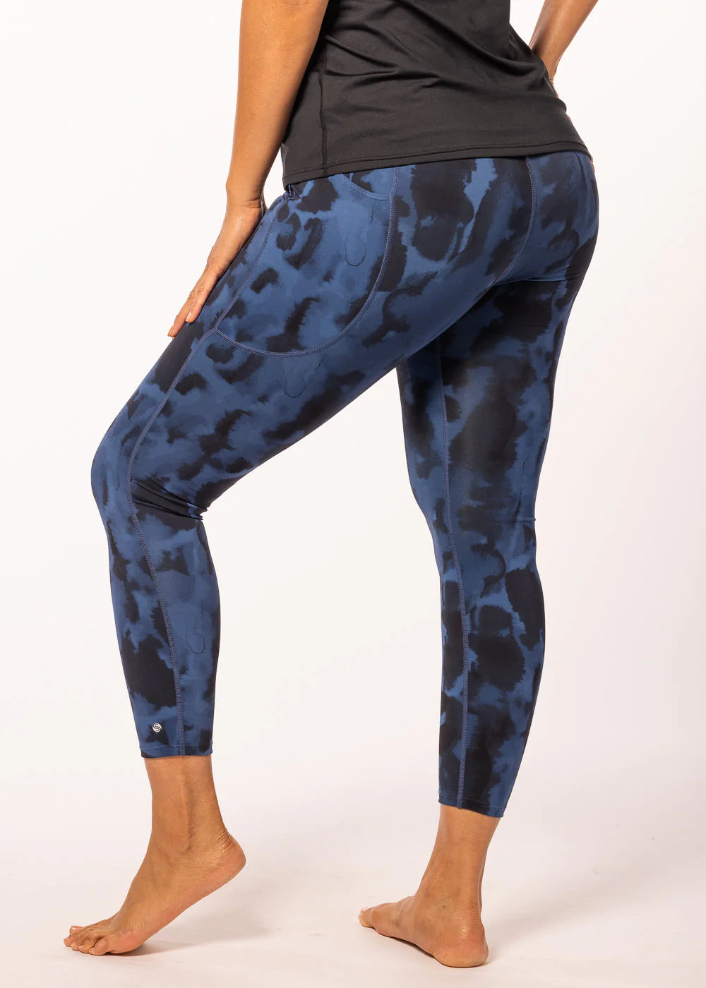 All-In High Rise Legging 7/8 Midnight Tie Dye - shorter length -