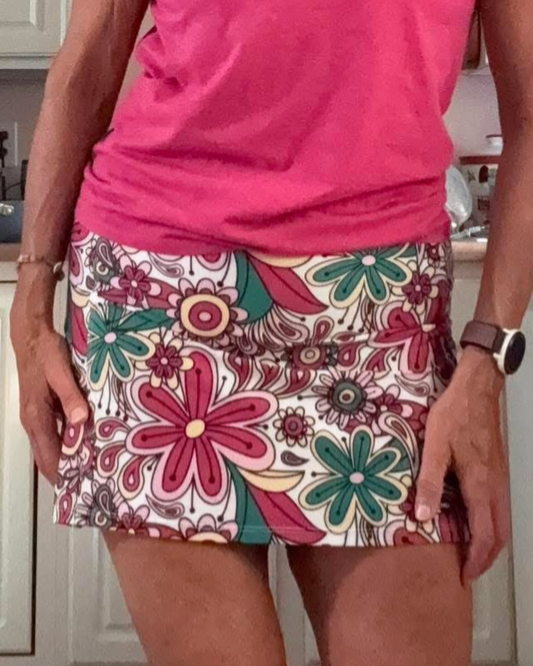 Happy Girl Skirt - Sugar Magnolia Pink with Envy