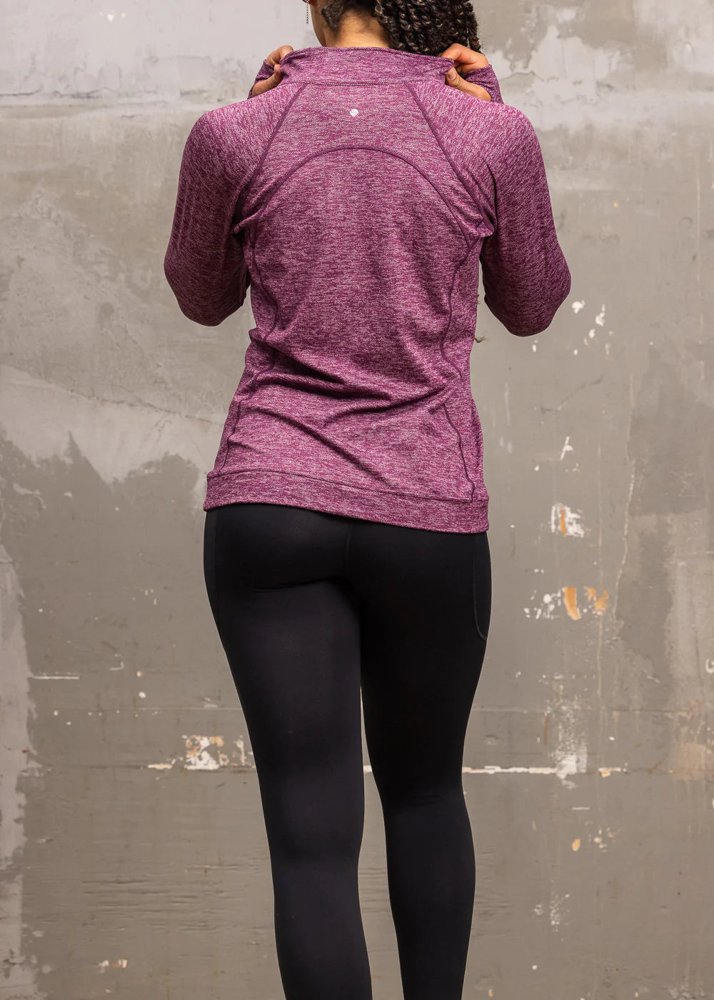 Go The Distance 1/2 Zip Top Cabernet Vintage Chic