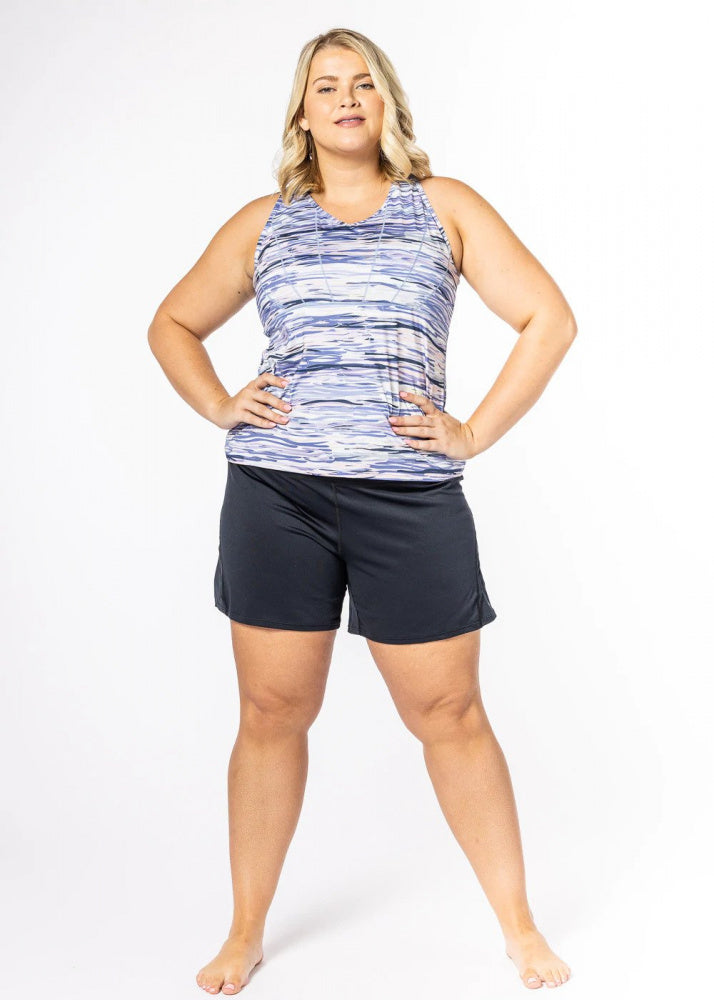 Eclipse Tank Denim Romance Print
