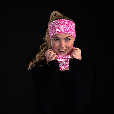 Morild Glitter headband with reflector turquoise