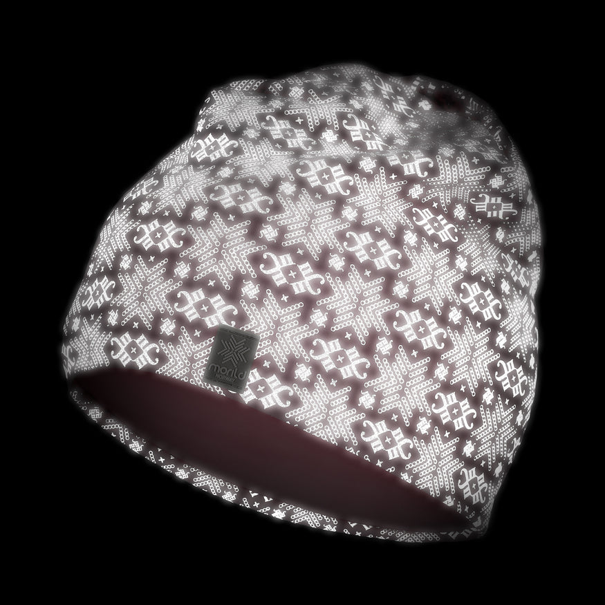 Morild Glitter hat with reflector light pink