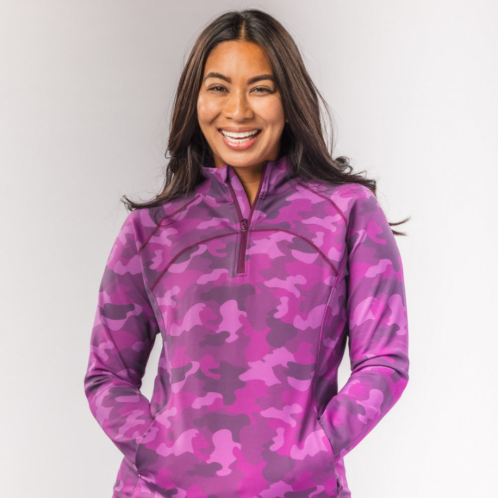 Tough Chick Top Cabernet Camo Print