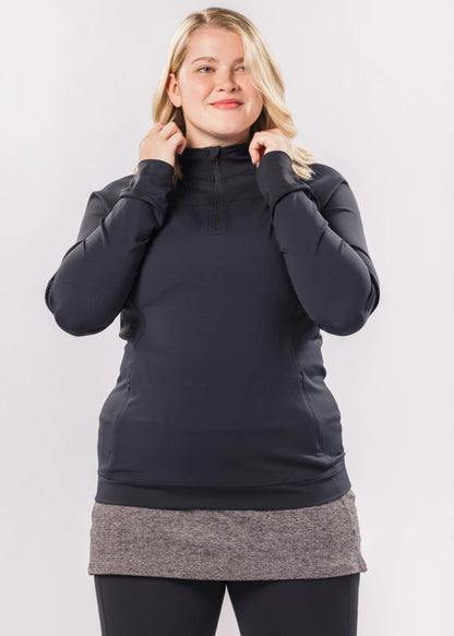 Go The Distance 1/2 Zip Top svart