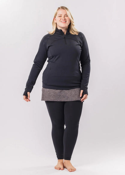 Go The Distance 1/2 Zip Top svart