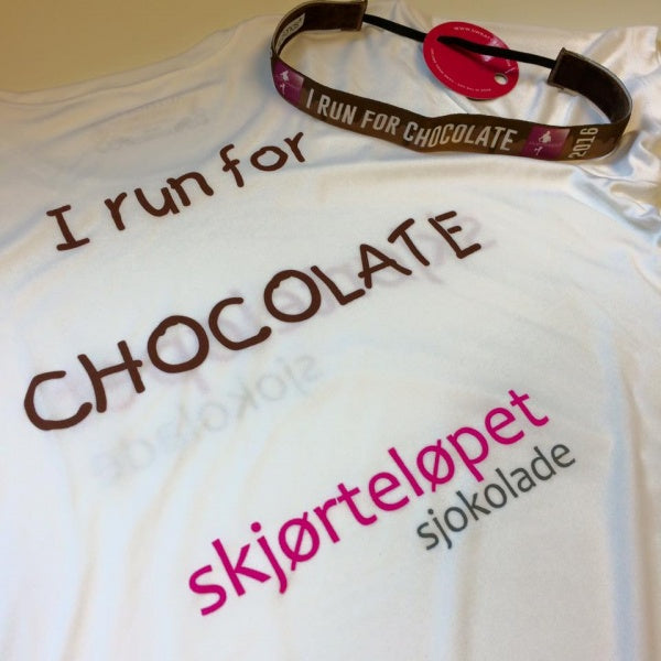 T-skjorte I run for chocolate