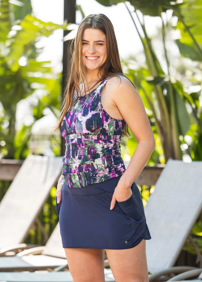 Swim Tankini Top Purple Bliss