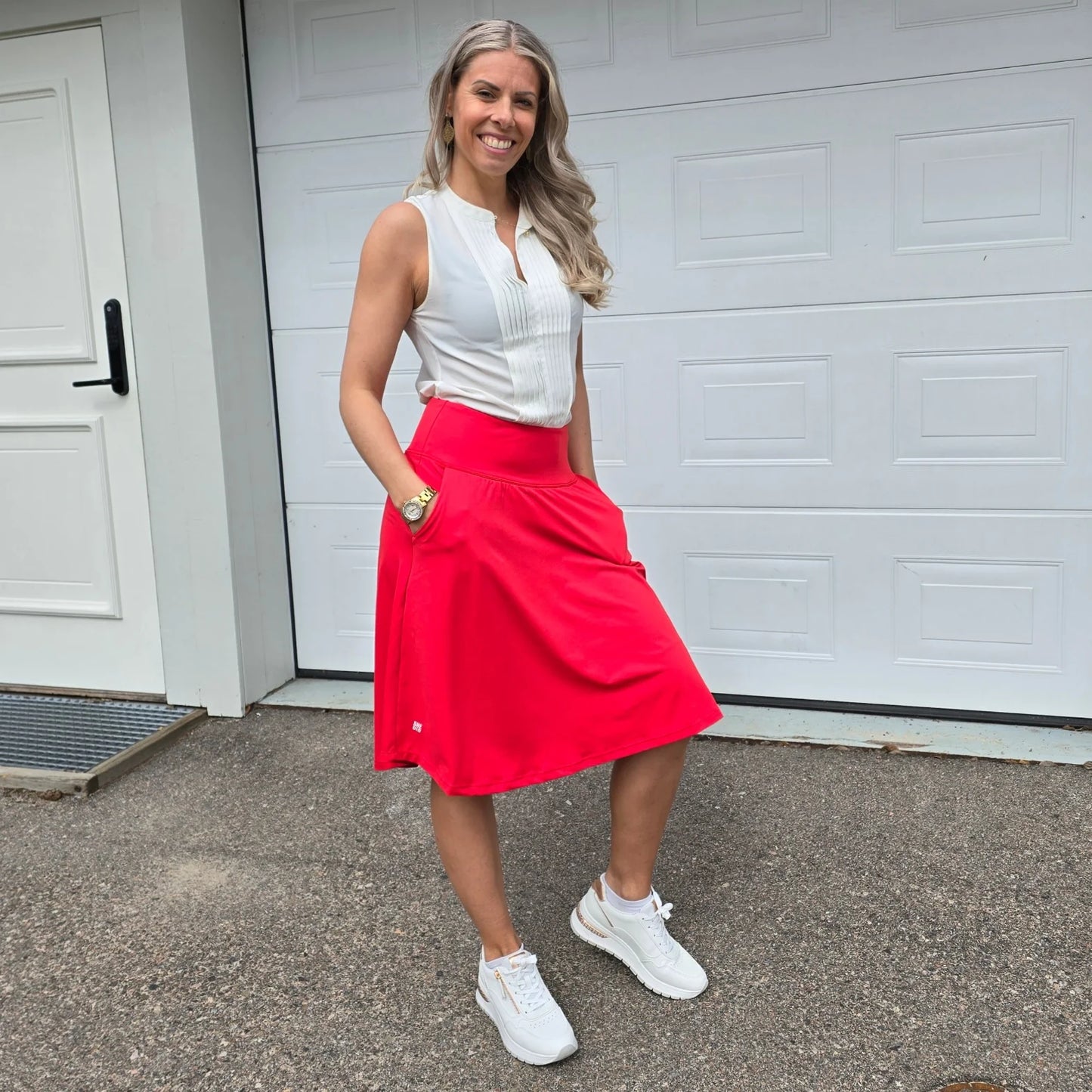 She Did golf skirt red