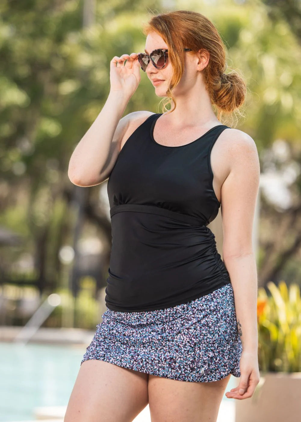 Swim Tankini Top black